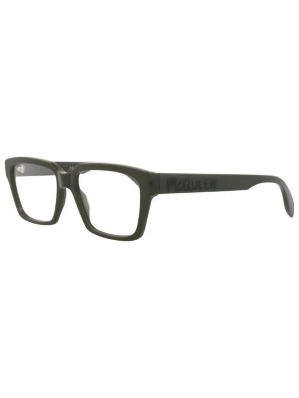 New Alexander McQueen Mens Square/Rectangle Green Green Transparent Fashion Desi